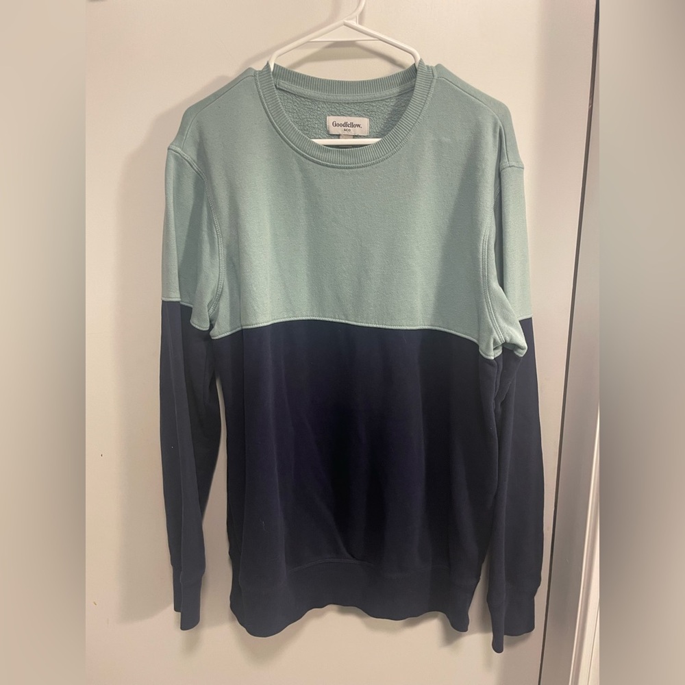 Goodfellow & Co Men's Blue and Green Crewneck